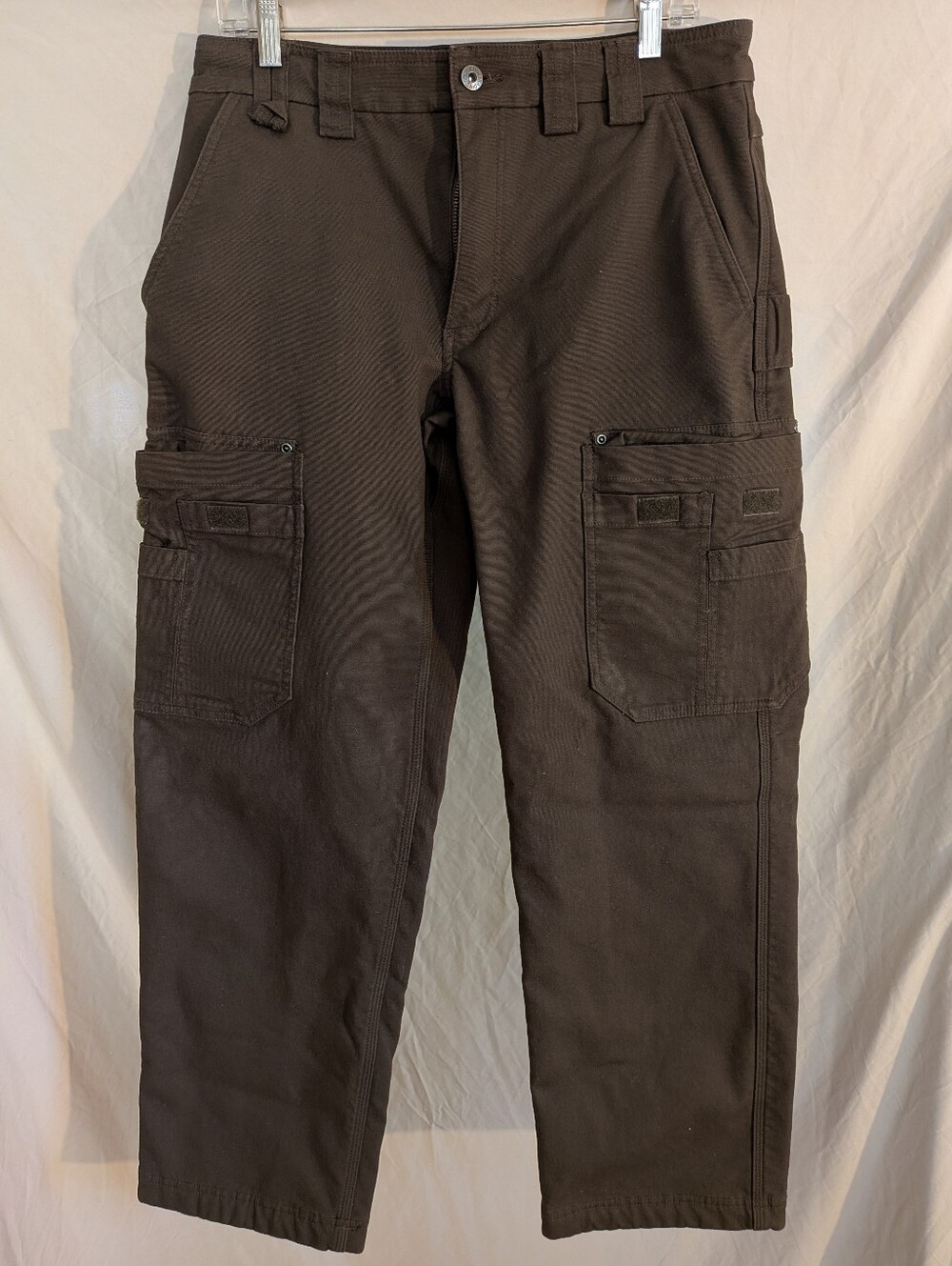 Duluth Trading Co Brown Cargo Fleece Lined Pants